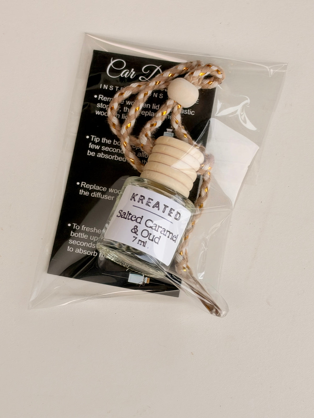 Salted Caramel & Oud Car Freshie